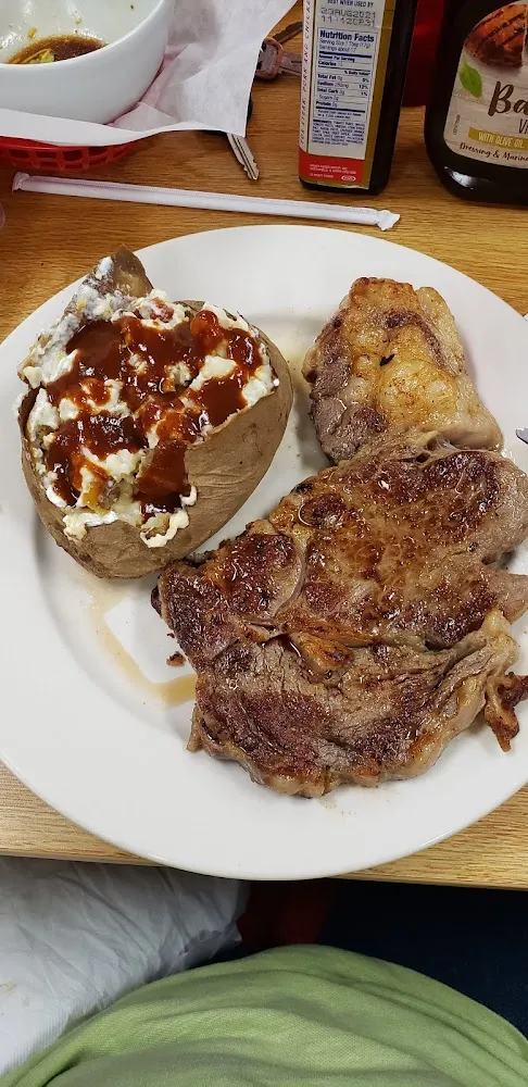James' Ribeye & Baked Potato