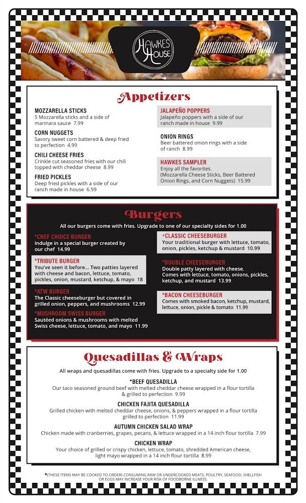 Hawkes House Menu image 3