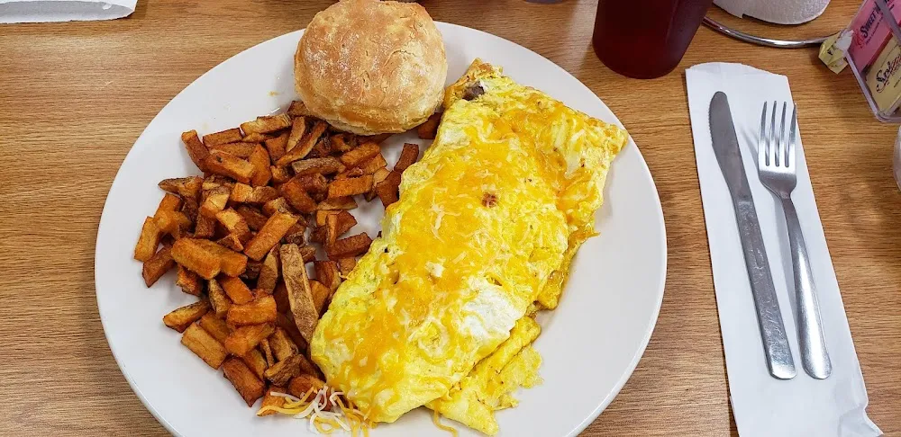 Ribeye Omelette with Marie's Hashbrowns